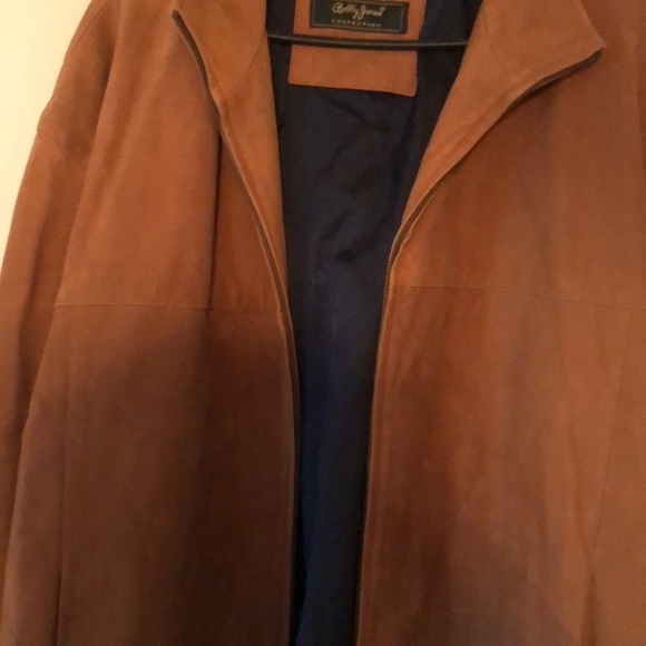 Men’s fall brown VTG Bobby Jones Y2k collection golf leather jacket - Picture 15 of 17